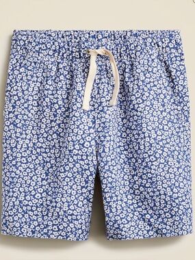 Crewcuts Blue and White Floral Drawstring Men’s Athletic Shorts